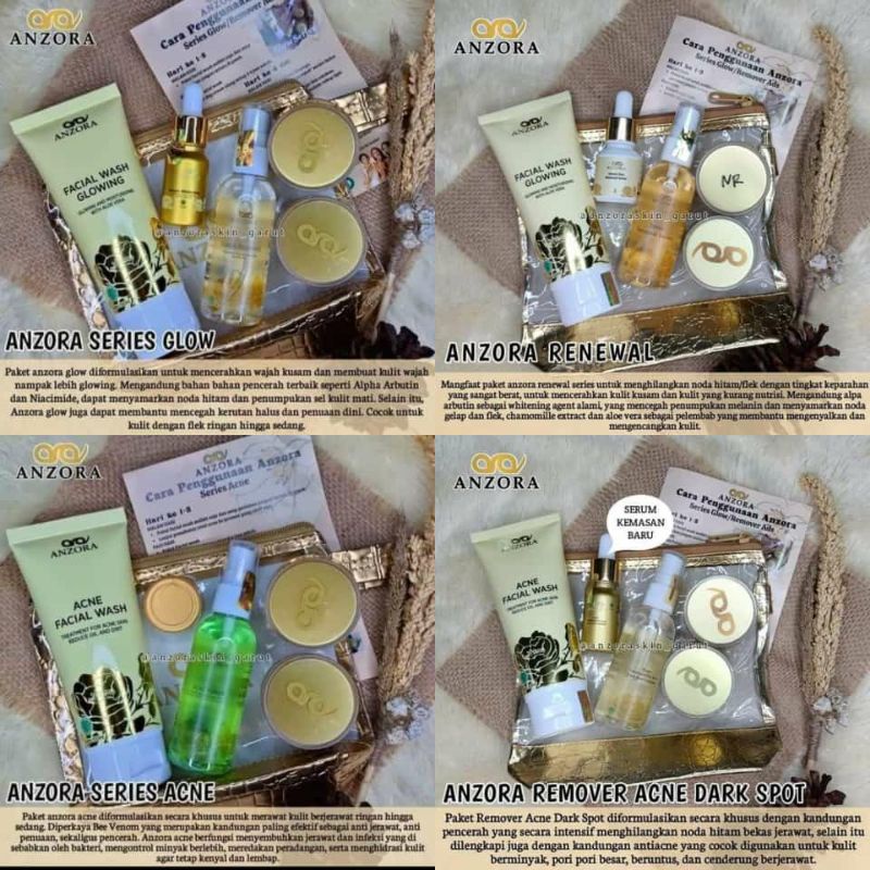 PAKET ANZORA SKINCARE || ANZORA SKIN||GLOW//ACNE//ADS//RENEWAL