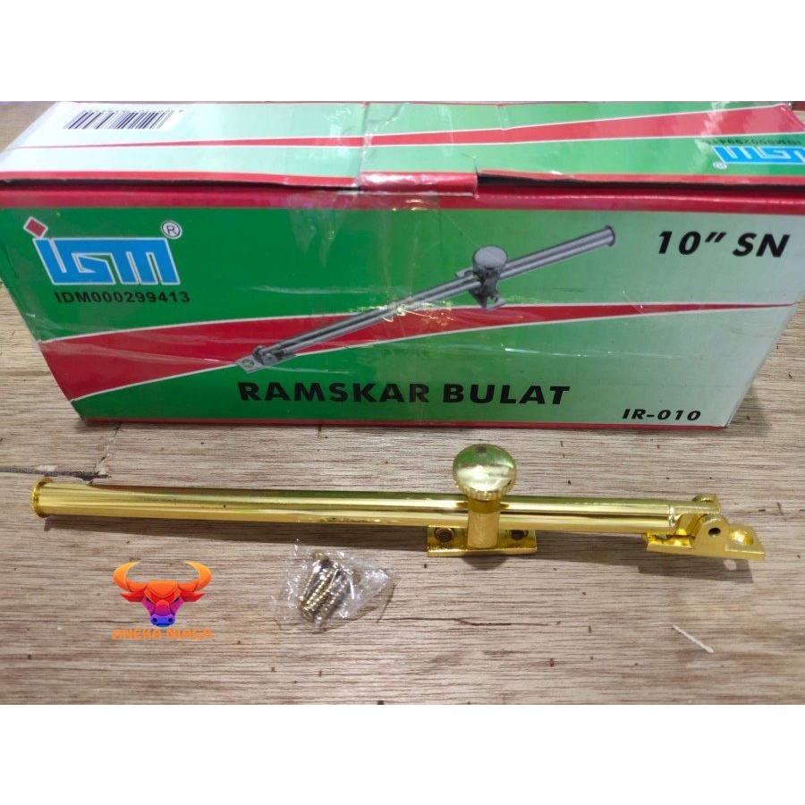 Aneka- RAMSKAR BULAT KUNING GP LAMSKAR PENAHAN JENDELA PUTAR TARIK IGM 10"