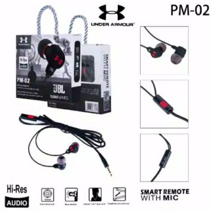 Headset Hf Handsfree JBL PM - 02 Earphone Super Bass + Microphone JBL PM - 02