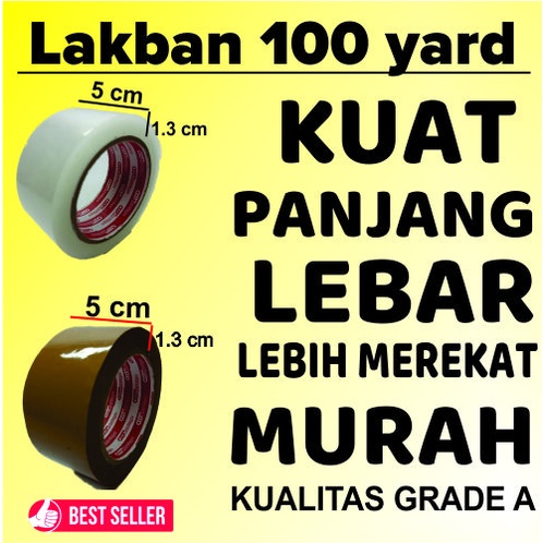 

LAKBAN ISOLASI BENING / COKLAT 100yard KUALITAS TERBAIK ORIGINAL