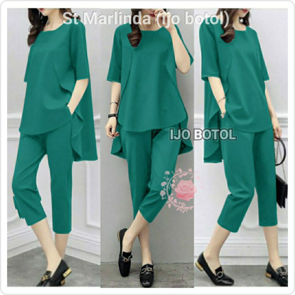 SET MARLINDA POLOS FASHION WANITA / PAKAIAN PESTA KASUAL / KANTOR / TERLARIS TERBARU