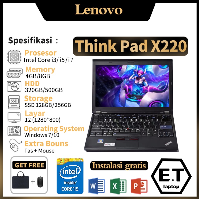 Lenovo Thinkpad X220 Core i5 Super murah - Bergaransi