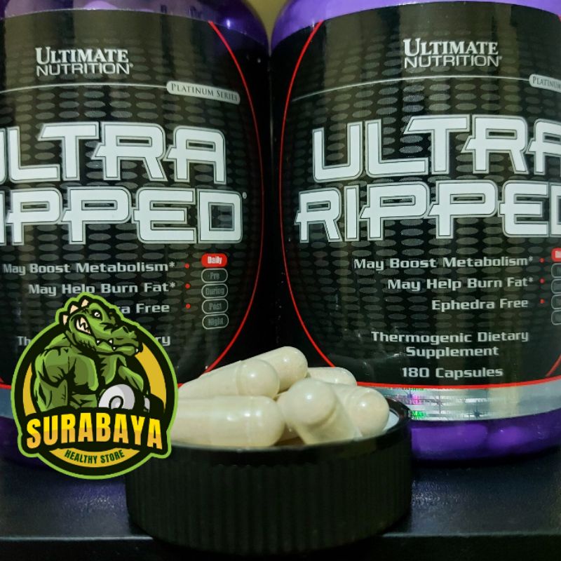 Ultimate Nutrition Ultra Ripped Ecer 1 Capsules Suplemen Fitness Diet Pembakar Lemak Gym Fat Burn Burner Eceran Keteng Repack