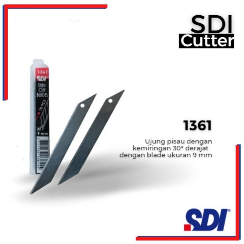 

Isi Cutter/ Refill Cutter 30 Derajat/ Snap-off Blades SDI 1361 (9mm, 30 derajat)