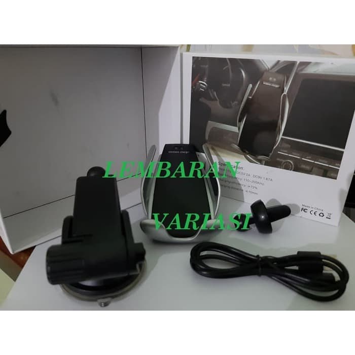 Car Charger Wireless Smart Sensor S5 2in1 holder hp mobil New Avanza