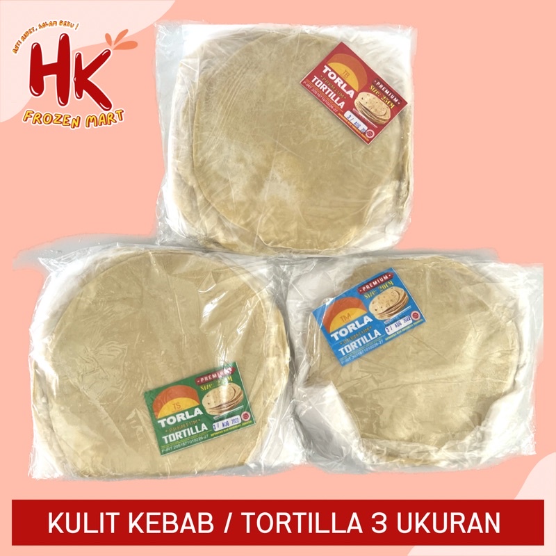 

Kulit Kebab / Tortilla 20cm 23cm 25cm mini sedang besar HK Frozen Mart