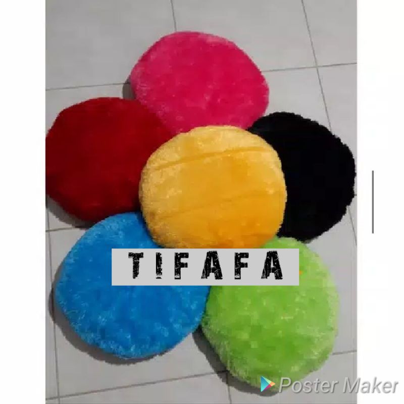 BANTAL BULAT RASFUR BANTAL SOFA BANTAL ALAS DUDUK BULU BOLAK BALIK