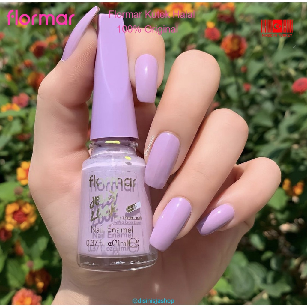 JL19 TENDER LILAC - NAIL POLISH FLORMAR JELLY LOOK ORIGINAL TURKI - NAIL ENAMEL - KUTEK FLORMAR - CA