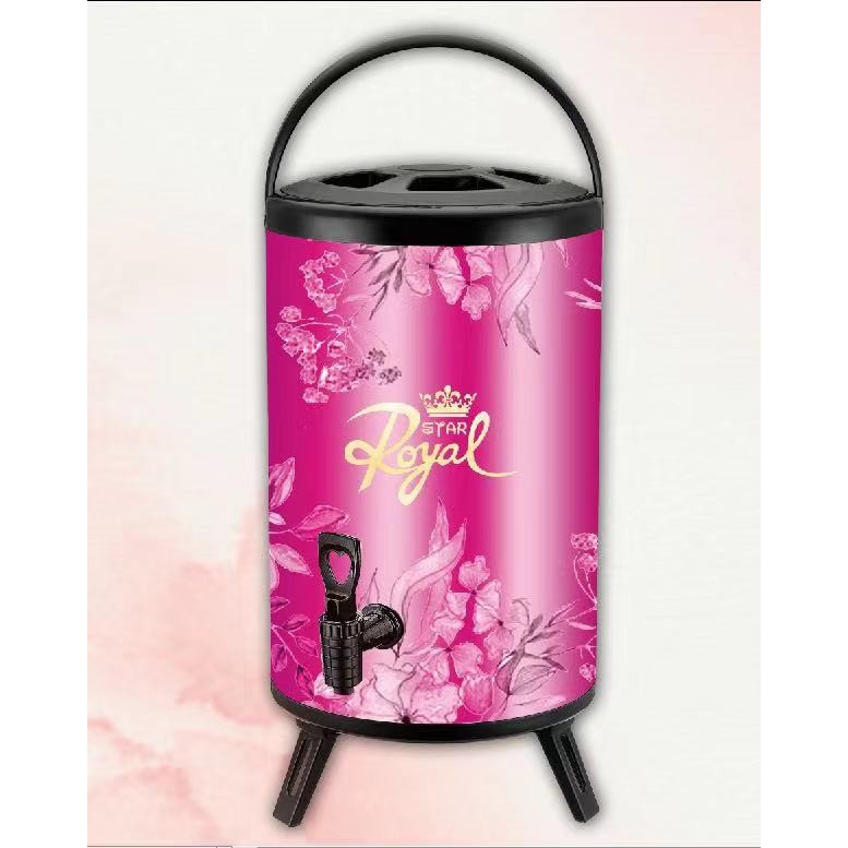 Milk Tea Bucket 10 Liter MOTIF - Dispenser Air Serbaguna 10 Lt - Merah Muda