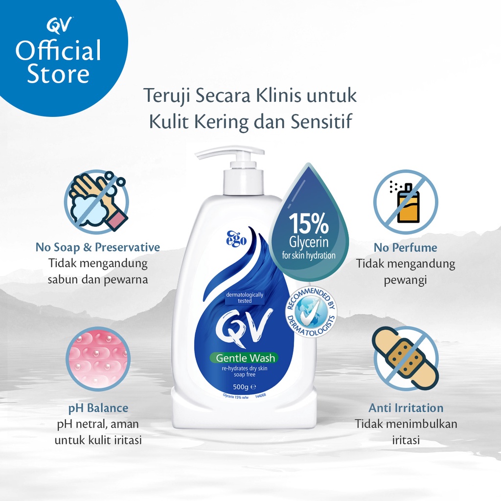 QV Gentle Wash 500 Gr 500Gr Gram EGO BPOM