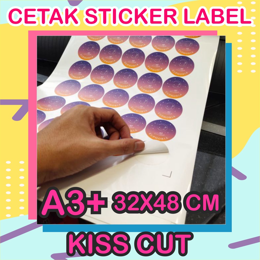 

Cetak Stiker Label Toko Olshop Kemasan Produk Custom Cutting Kiss cut