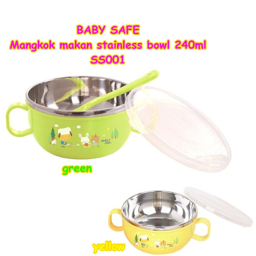 MANGKOK MAKAN STAINLESS BOWL BABY SAFE 240ML SS001 MANGKOK MAKAN STAINLESS BOWL BABY SAFE 240ML SS001