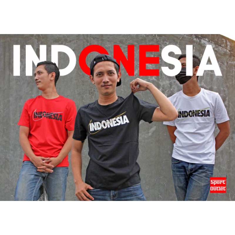 KAOS PRIA NIKE AS M INDONESIA SWOOSH - RED/WHITE/BLACK