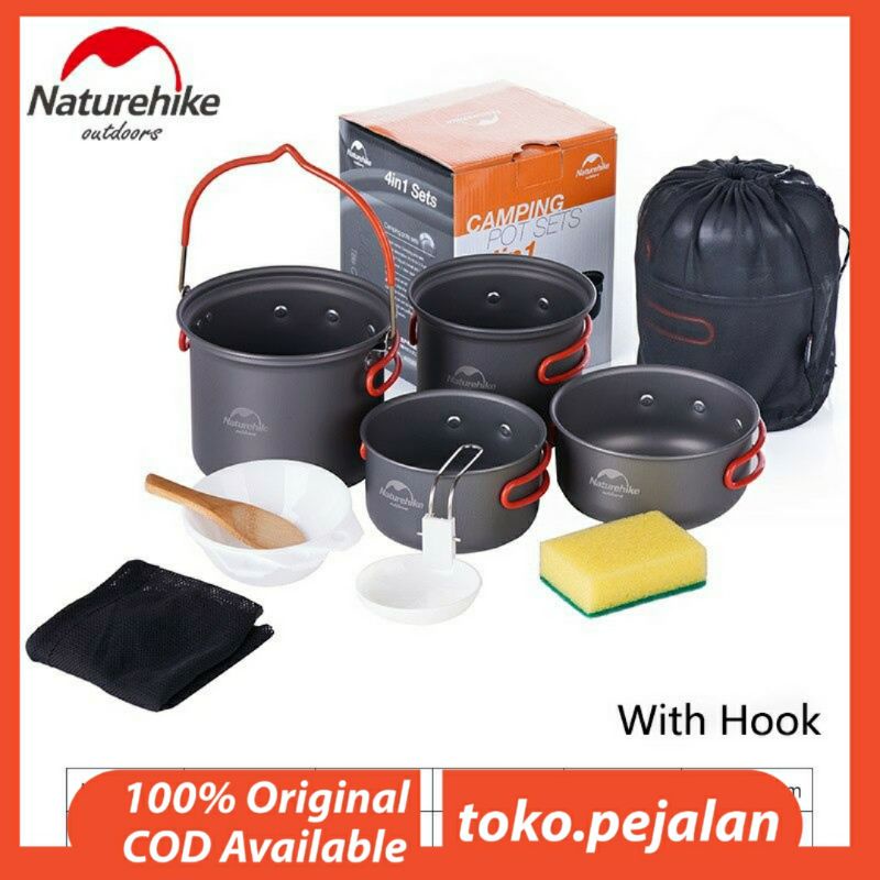 ALAT MASAK KEMPING/COOKING SET NATUREHIKE NH18T018-G