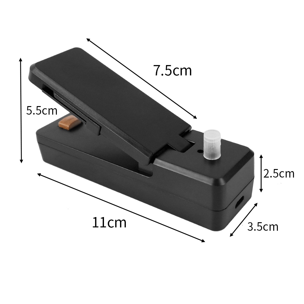 2 In 1 Alat Penyegel Kantong Plastik Makanan Portabel Model Genggam Dengan Pemotong Untuk Dapur