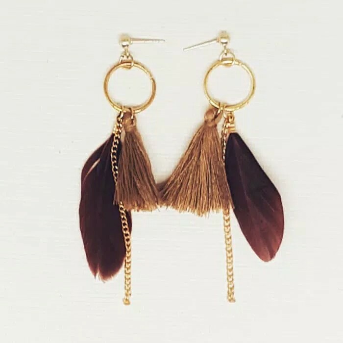 Anting Tusuk Bulu Tassel
