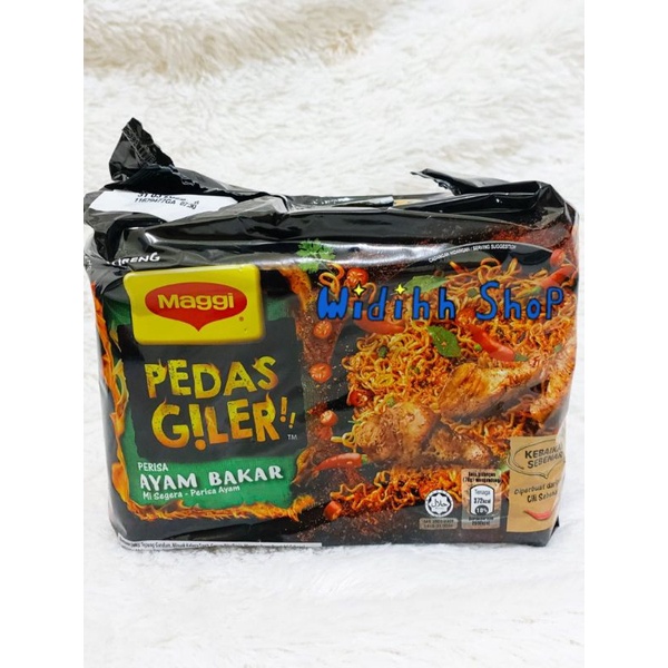 Maggi Pedas Giler Isi 5 Pack Mi Instan / Maggi Pedas Giler Ayam Bakar / Maggi Pedas Giler Perisa Tomyummz / Maggi Pedas Giler Perisa Seafood Berapi / Maggi Pedas Gila / Tom Yum