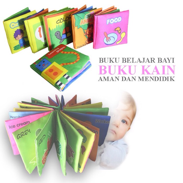 Buku Bayi kain buku bantal bayi Soft book baby 01-shape