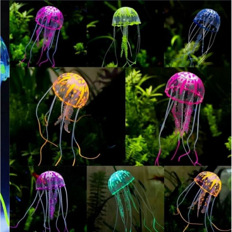 Hiasan aquarium ubur2 jellyfish akuarium ubur