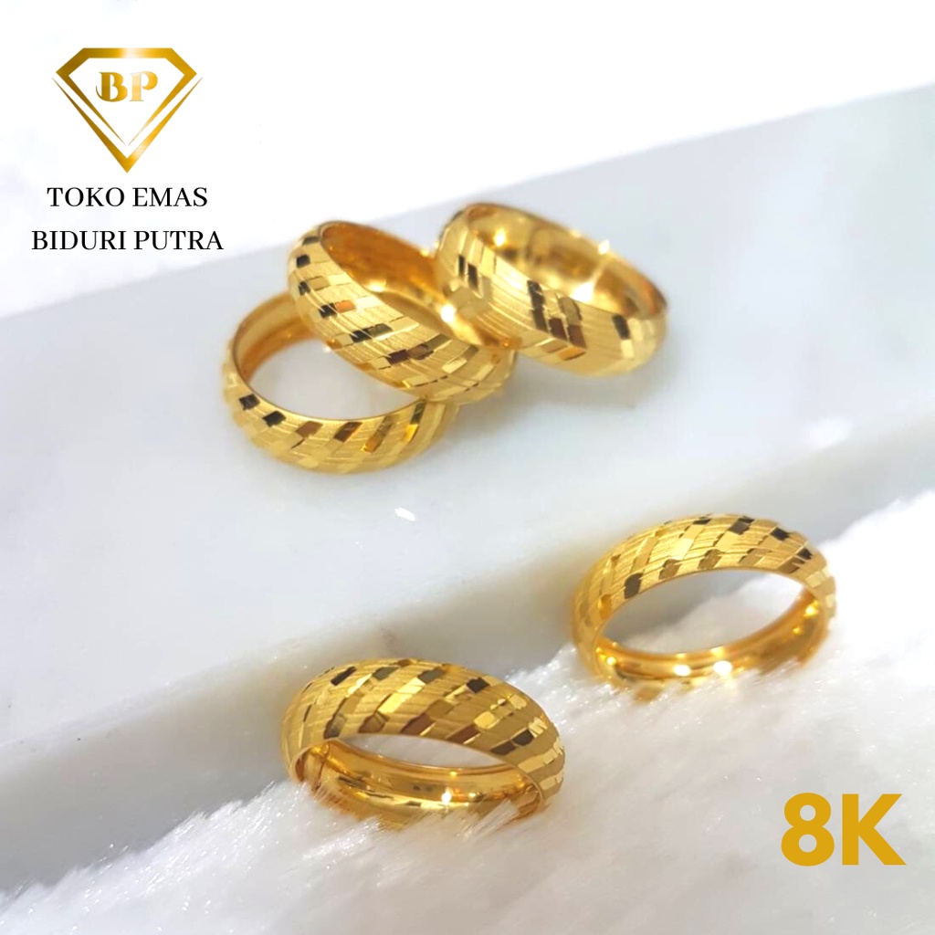 Cincin Bangkok Emas Kuning Asli Kadar 8k/375 toko emas biduri putra