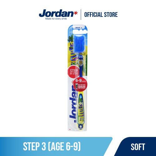 Jordan Kids Tooth Brush Step 1 2 3 Soft Brush - Sikat Gigi Jordan Sikat Gigi Bayi Sikat Gigi Anak - Kabakids Store