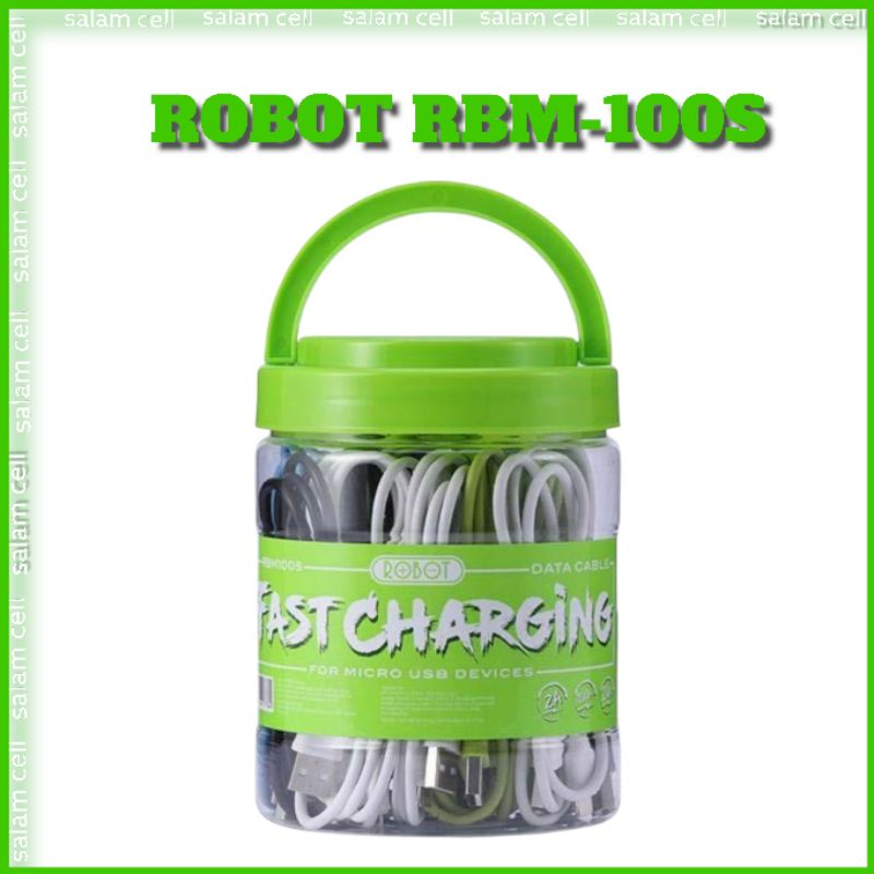 Kabel Data  ROBOT RBM 100s Micro Usb 20pcs Dapat toples Original RBM100S Garansi Resmi