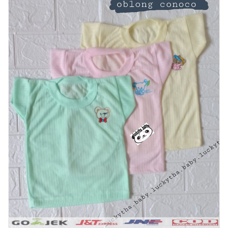 (3pcs) kaos oblong bayi murah berkualitas CONOCO &amp; COCONUT/ oblong bayi / kaos polos / kaos adem