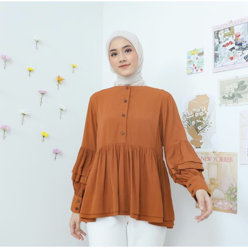 BERBY BLOUSE CRINCLE/Blouse kekinian