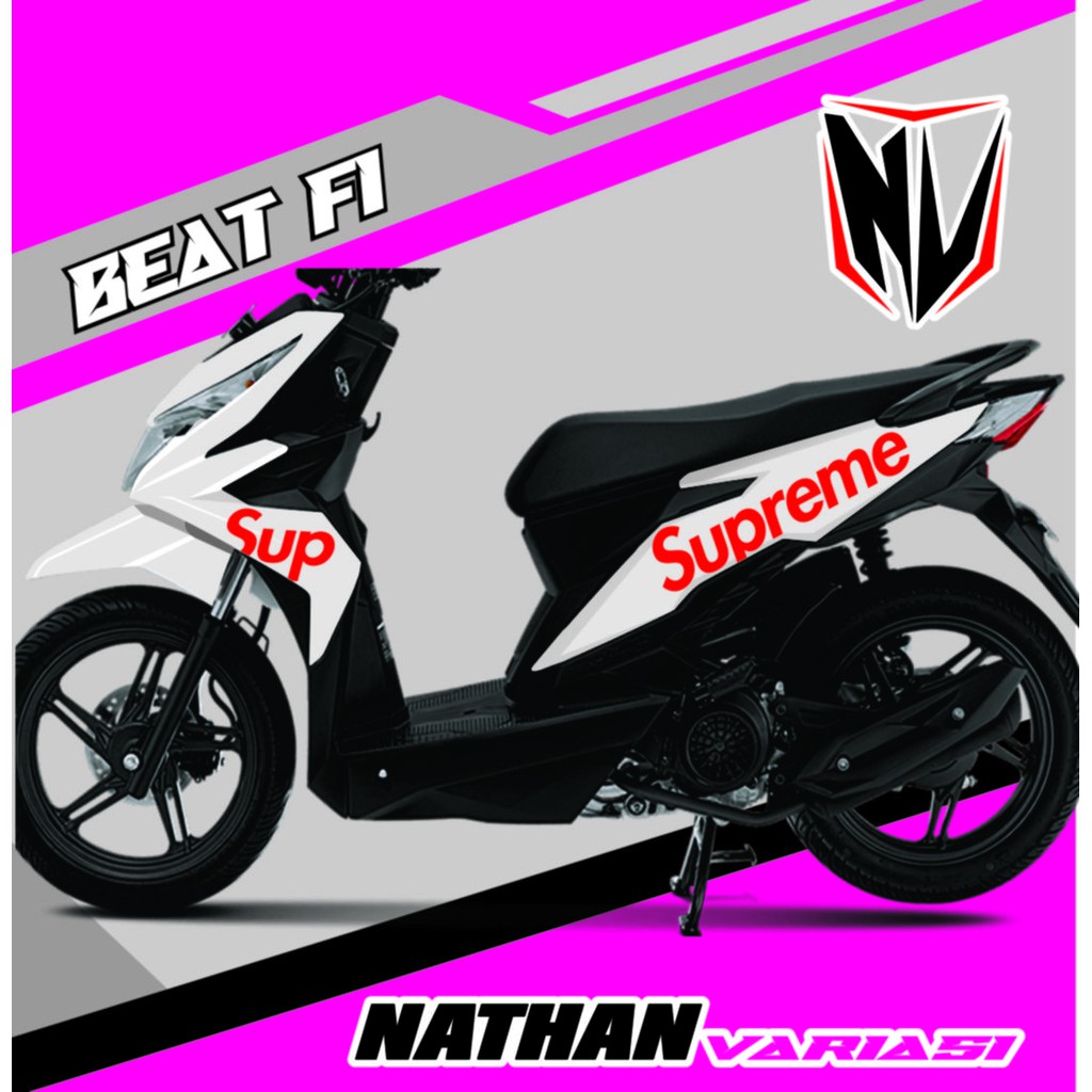 sticker striping BEAT street SUPREME stiker BEAT SUPREME mio sporty scoopy