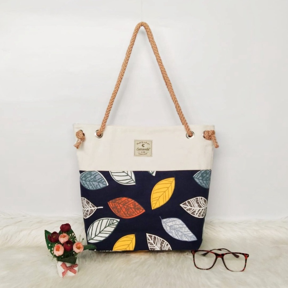 TAS TENTENG WANITA/TOTE BAG KANVAS TALI SUMBU MOTIF/TAS CANVAS TALI SUMBU UTK TAS KULIAH/TAS BELANJA/TAS SEMINAR/SHOPPING BAG BISA CUSTOM SABLON