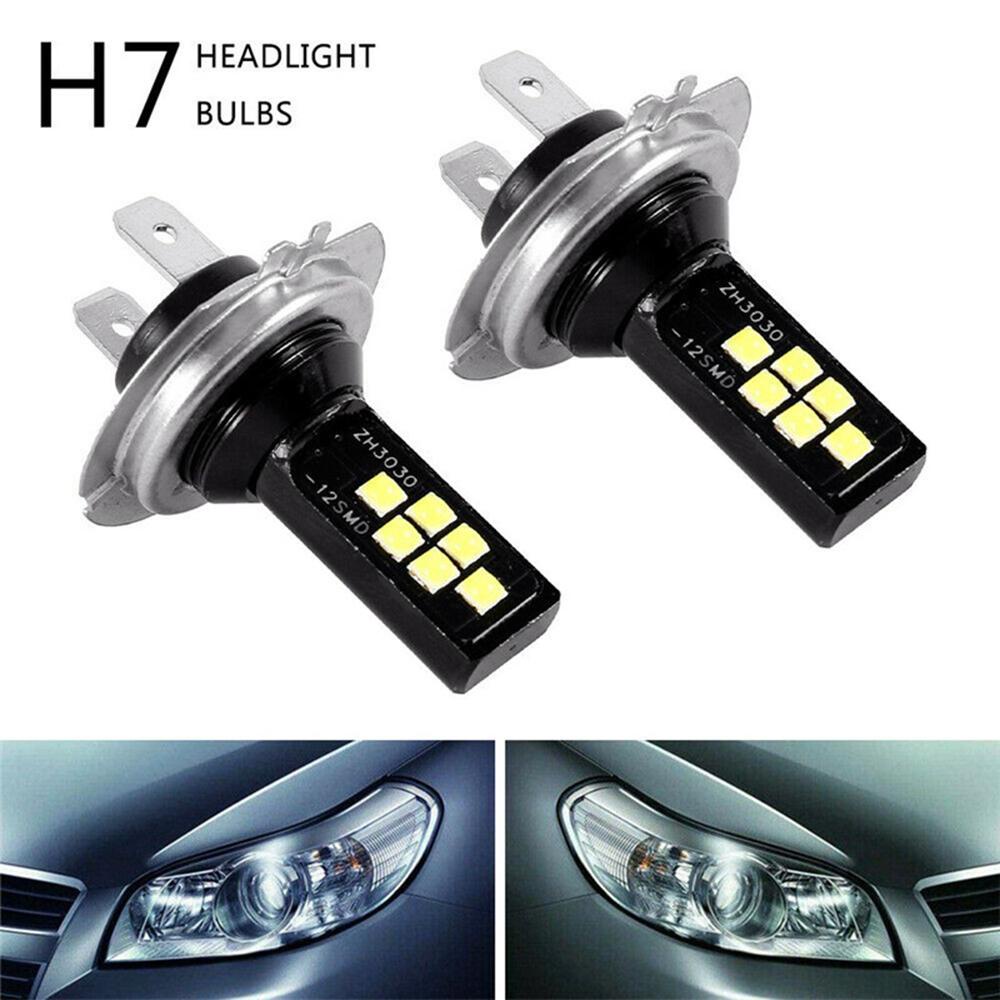 Rebuy H4 H7 Bohlam Lampu Depan LED 1pc 12V Aluminium High Low Beam Aksesoris Mobil Lampu Mengemudi