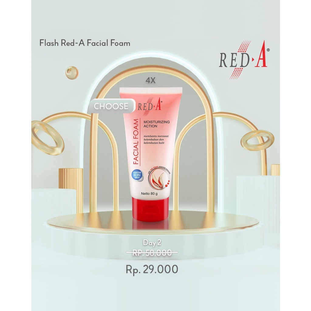 Paket 4 Facial Foam Red A 80 gram