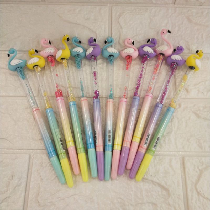 

PULPEN GLITER FLAMINGO/ PULPEN UNIK LUCU