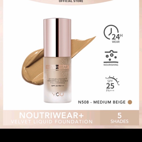 YOU Noutriwear+Velvet Liquid Foundation 20ml