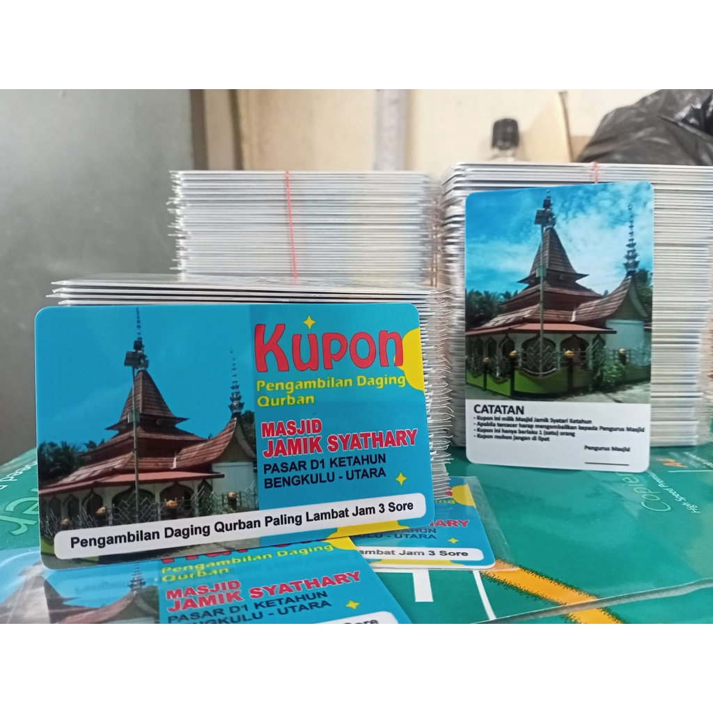 

Kartu member ID Card Costom Bahan PVC Ketebalan 0.9 MM Press Oven Anti LUPAS