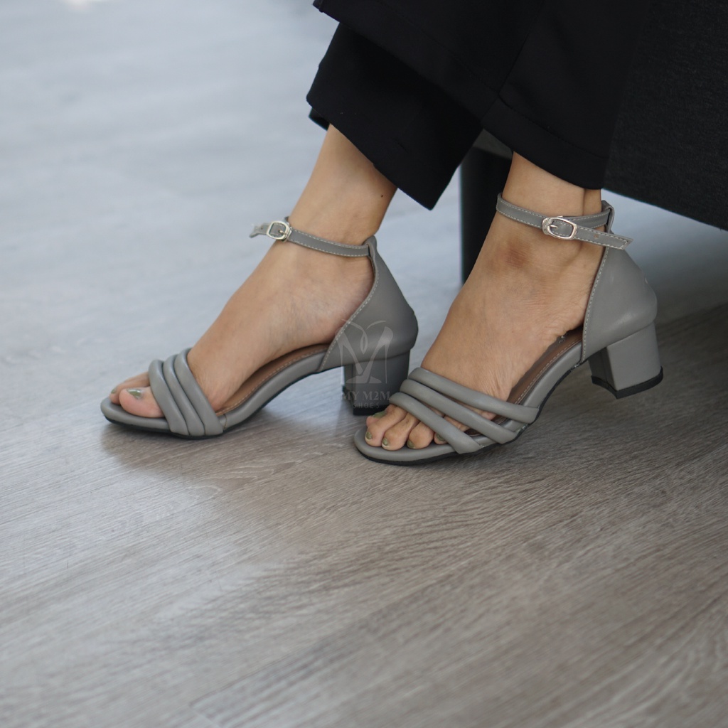 Mym2m Sandal Heels 5 cm Wanita Terbaru Kekinian 2022 Agania