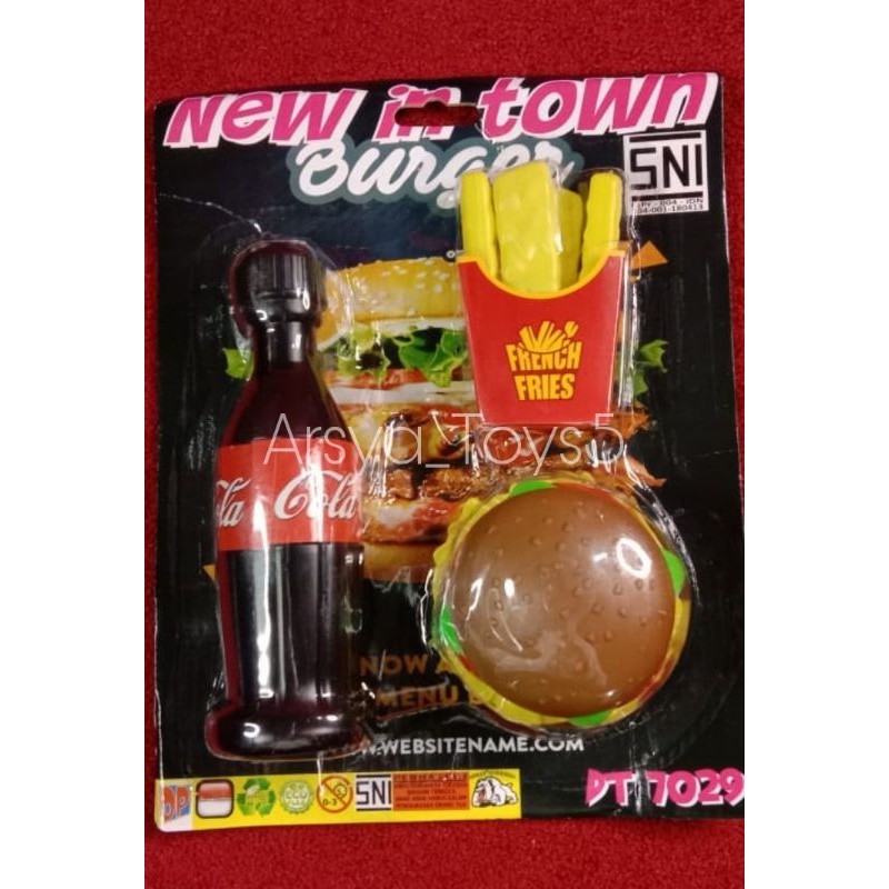 Mainan Miniatur Masakan Kentang Burger Coca Cola DT 7029