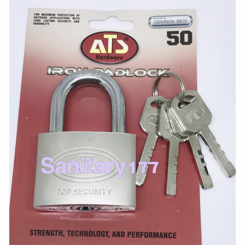 Gembok kunci pintu  ats 50mm / kunci gudang pengunci padlock ats 50 mm lock sanitary177 /i16