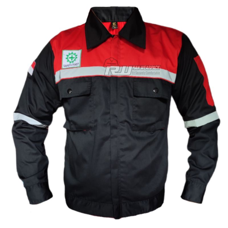Werpak / Baju Safety Seragam Proyek Lengan Panjang / Werpak Kerja / Kemeja Safety / Baju Proyek / Ke
