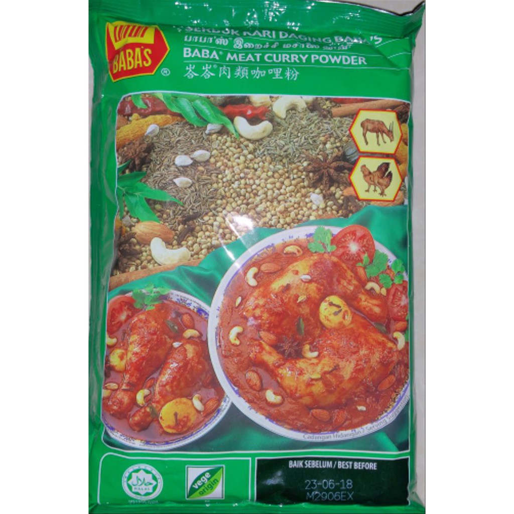 

BUMBU KARI DAGING BABAS SERBUK BABA MEAT CURRY POWDER MALAY 250 GR