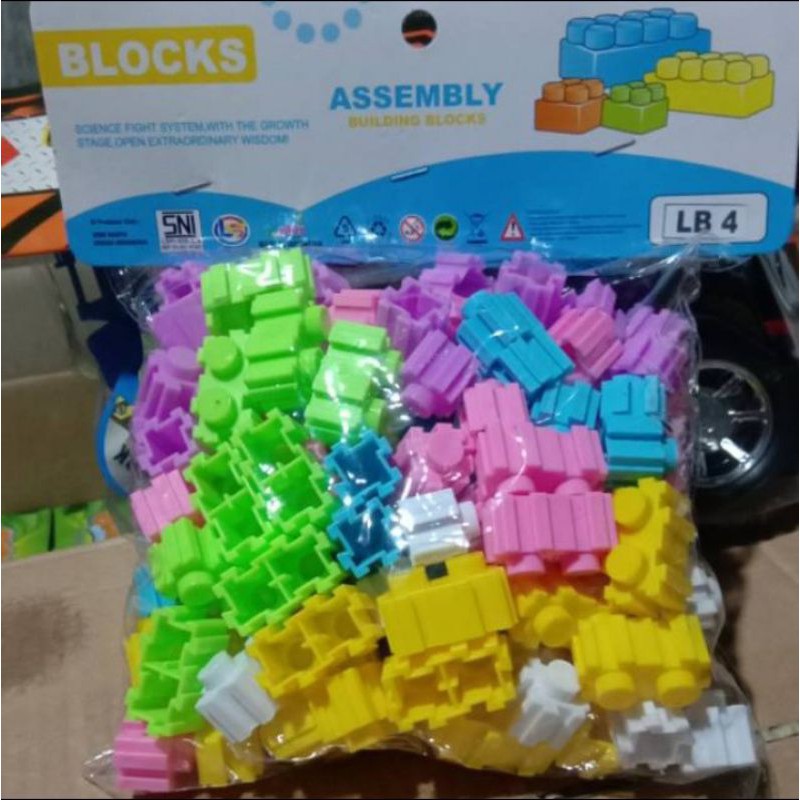 LB 4 Mainan edukasi Lego blok/assembly building blocks