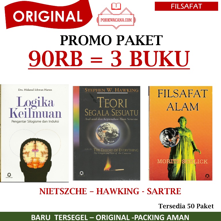 Jual Paket 3 Buku Filsafat Original Logika Keilmuan Teori Segala