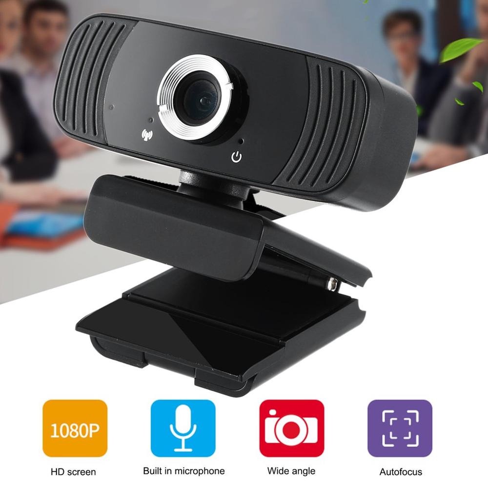 Taffware HD Webcam Desktop PC Laptop Video Conference 1080P with Microphone  B3 - Black