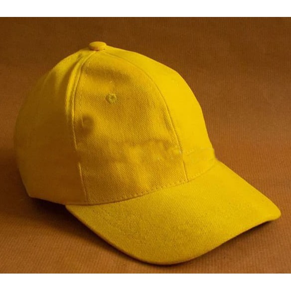 Topi Baseball Polos / Topi Distro Murah / Topi Pria Wanita - Kuning