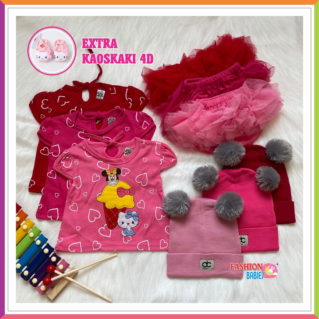 ❤ Fashionbabies ❤ HAMPER DRESS BAYI / DRESS TILE BABY SET / SET ROK TUTU BAYI KADO / GIFTSET BABY