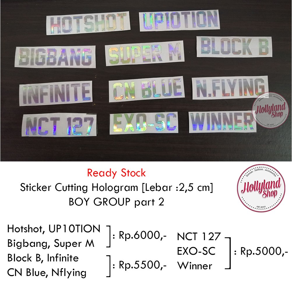 

Sticker Cutting Hologram BOY GROUP - INFINITE NFLYING Bigbang NCT127 Exo WINNER Unofficial