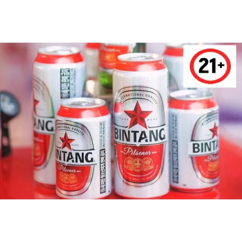 Bir Bintang Pilsener can 500 ml Beer bintang kaleng  Bintang can 500ml Bintang pilsener can