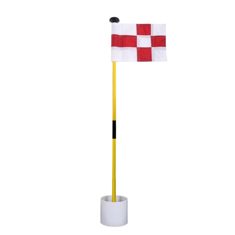 Flagstick Golf Matahari, Menaruh Bendera Hijau Set Cangkir Lubang, Bendera Pin Golf Portable Untuk Latihan Golf Di Halaman Belakang Rumah, Detach