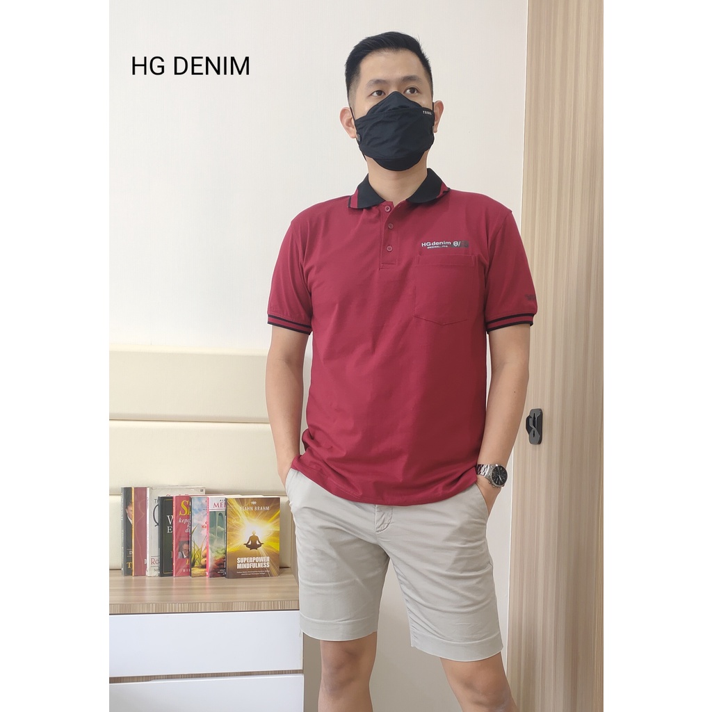 HG DENIM KRAH XXL COTTON COMBED PRIA KAOS POLO