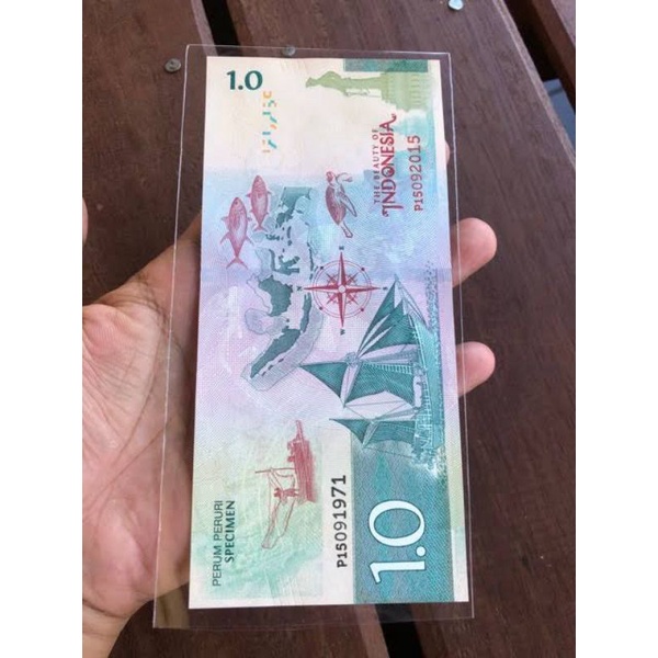 UANG SPECIMEN 1.0 PERUM PERURI TAHUN 2015 KOLEKSI UANG KUNO ASLI SPECIMEN 1.0 UANG SPECIMEN INDONESI